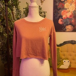 Pink rebel crop sweater